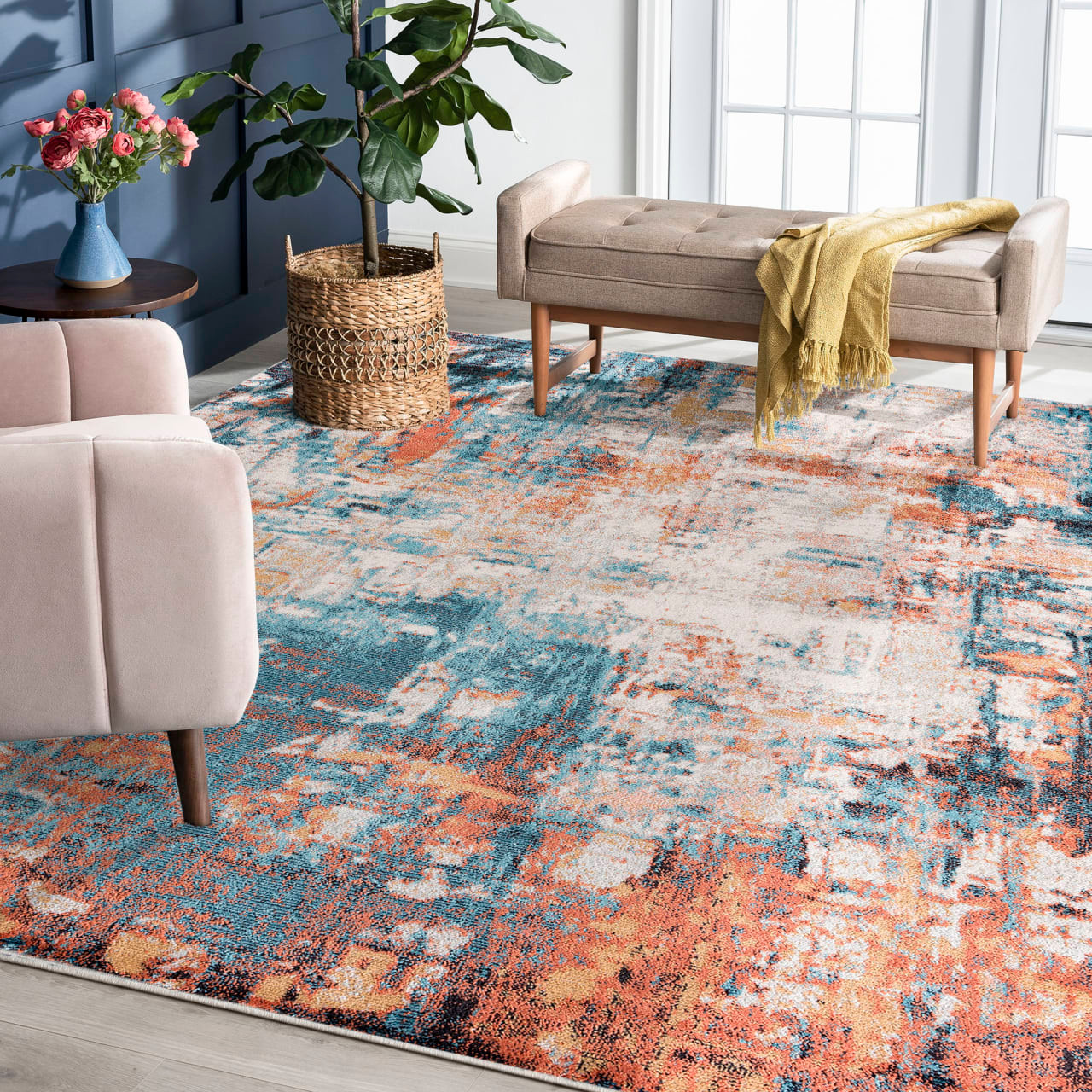 Jack Contemporary Abstract Area Rug