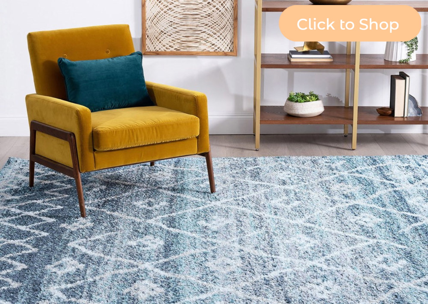 Stephane Shag Geometric Area Rug